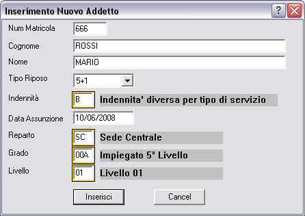 Crea Nuovo Addetto
